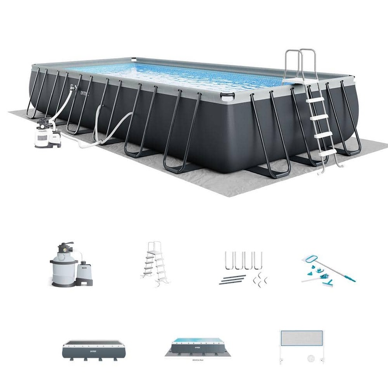 Ultra XTR 24 ft. x 12 ft. Rectangular 52 in. Deep Hard Sided Above Ground Pool Set with Filter Pump