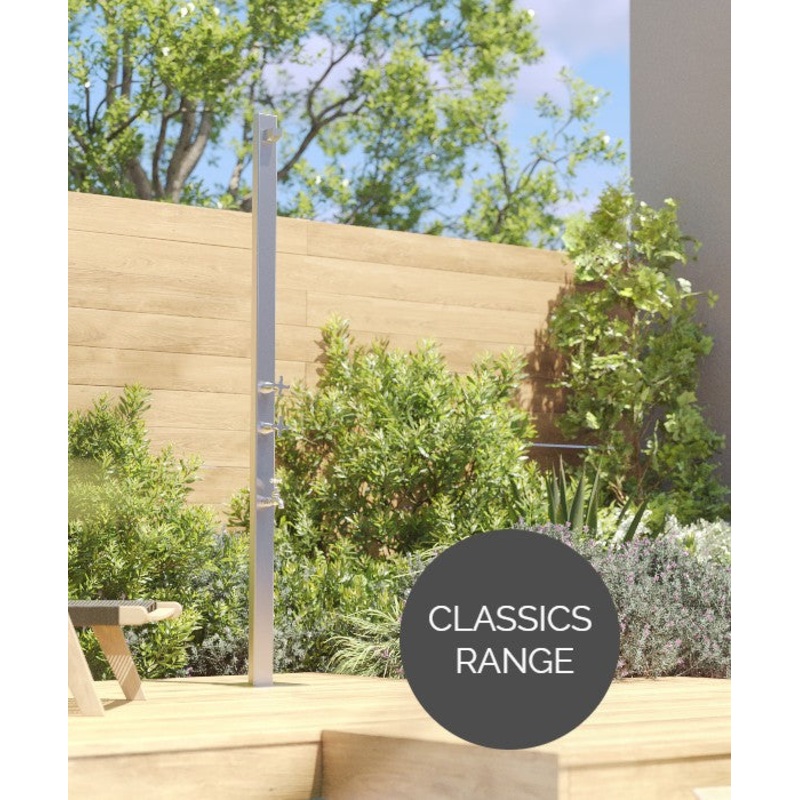 Rainware Outdoor Shower - Aussie Premium 2503 - Hot & Cold Shower + Cold Footwash Freestanding