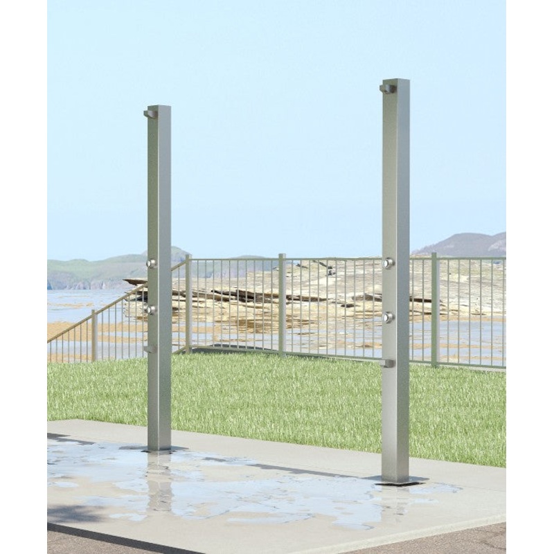 Rainware Outdoor Shower - Beach Solo 5003 Single Shower & Footwash - Time Flow