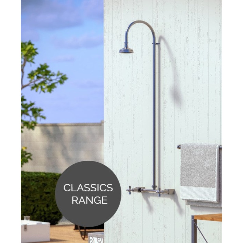 Rainware Outdoor Shower - Bribie 2003 - Hot & Cold Shower Wall Mounted