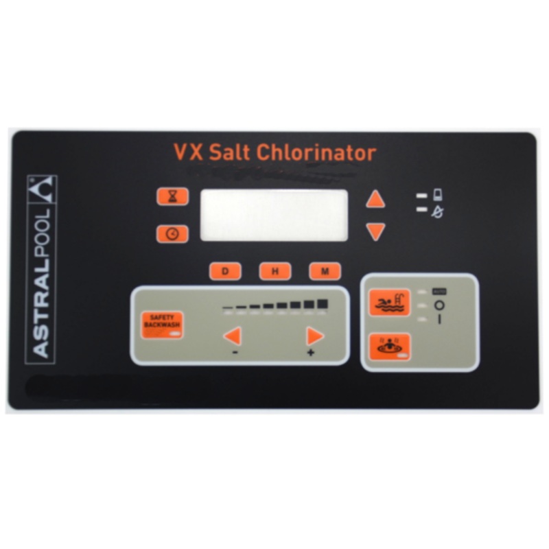VX CHLORINATOR FRONT LABEL GREY W/ TIMECLOCK