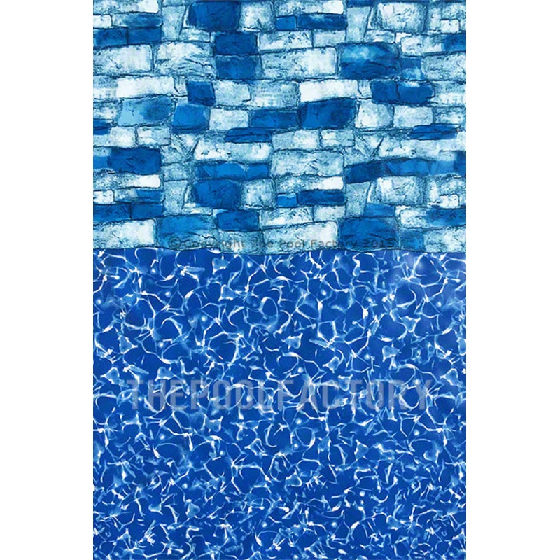 12'x18' Oval Overlap Bluestone Liner - 30 Gauge