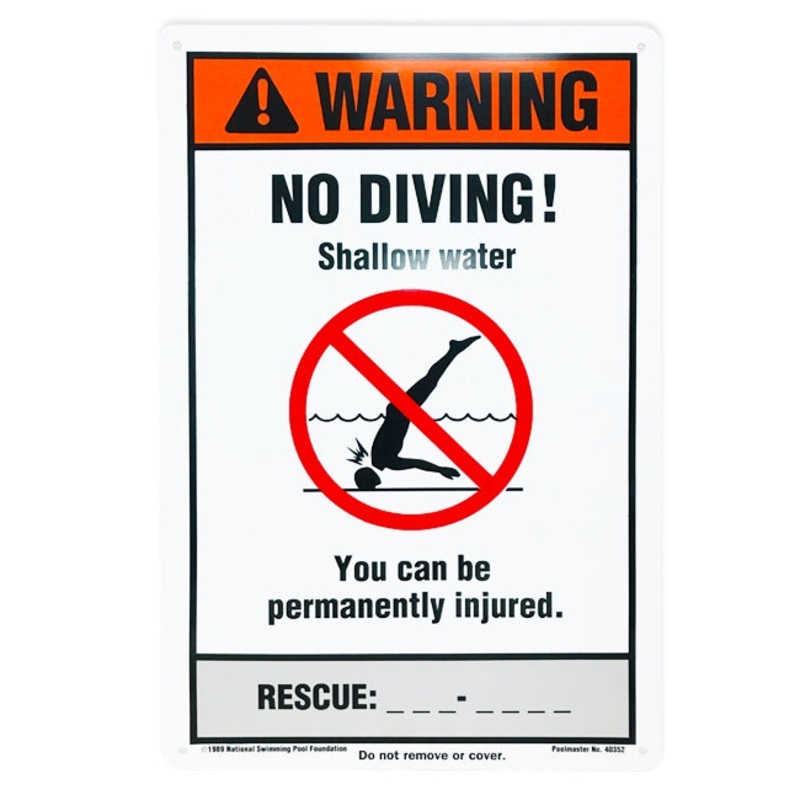 12"x18" NSPF No Diving Sign