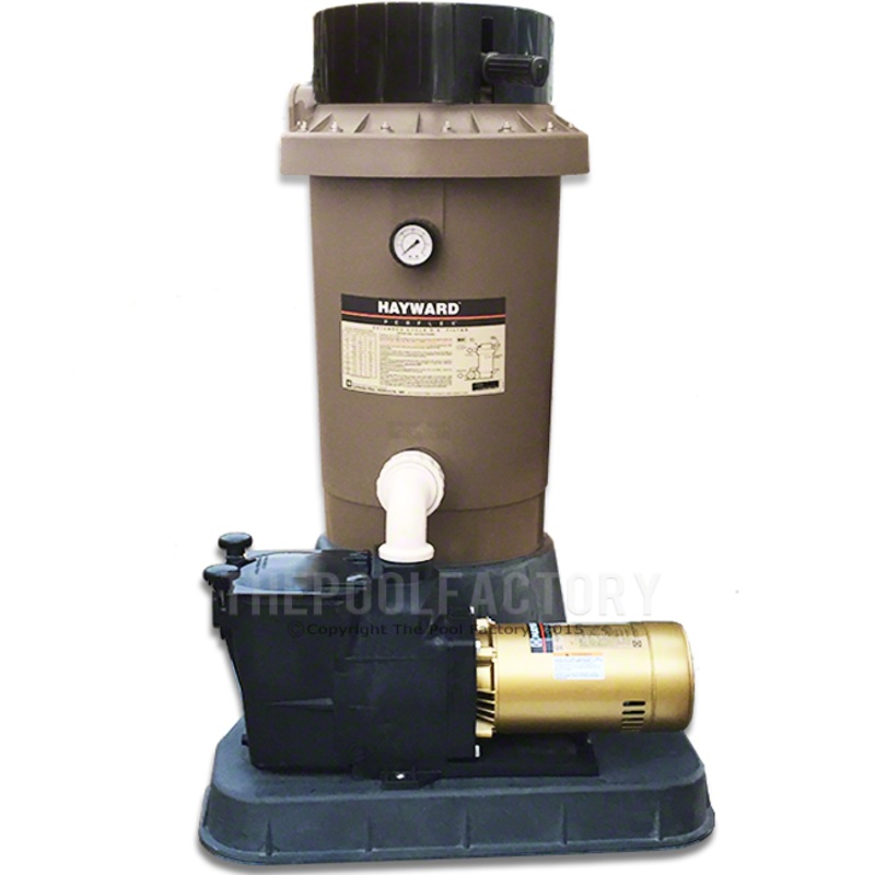 Hayward Perflex EC75 D.E. Inground Pool Filter System with 1-HP Super Pump & Base Kit