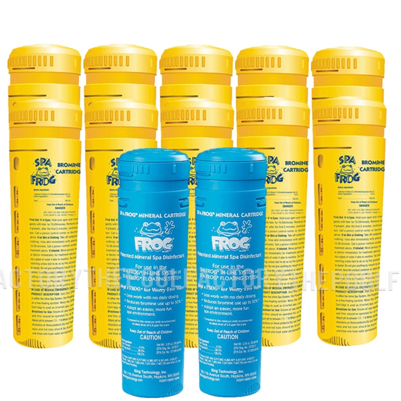 Spa Frog Serene Mineral & Bromine Cartridge Package (2 Mineral & 10 Bromine)