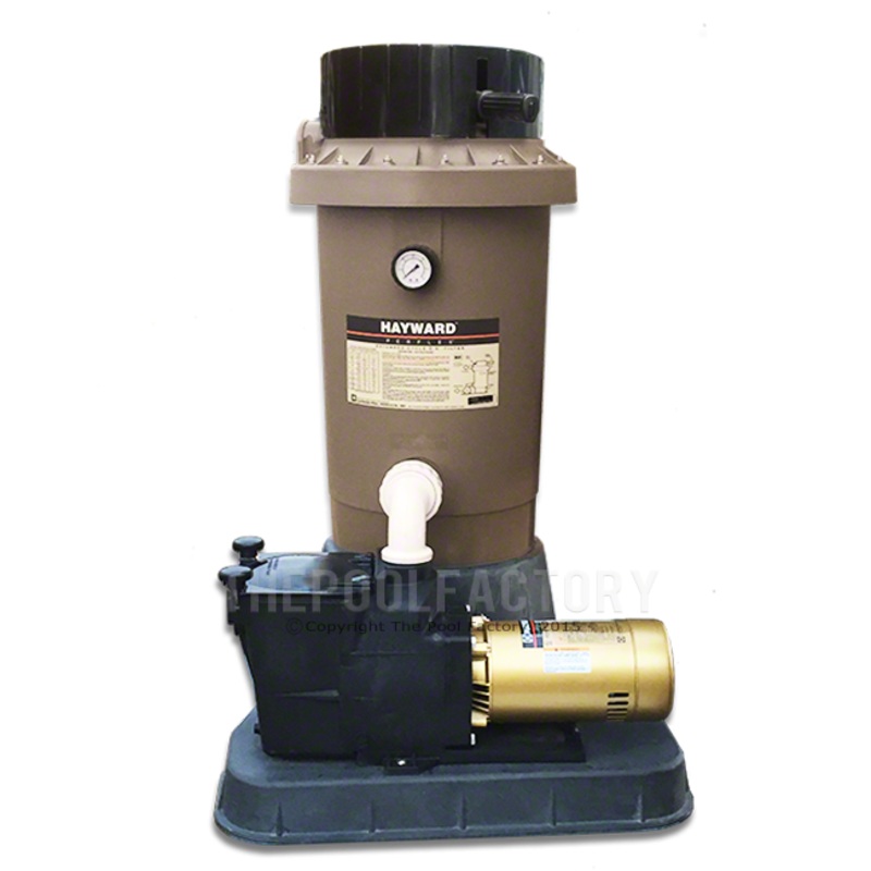 Hayward Perflex EC65 D.E. Inground Pool Filter System with 1-HP Super Pump & Base Kit