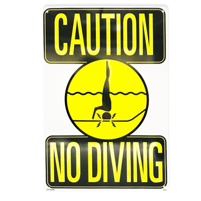 12"x18" Caution No Diving Sign