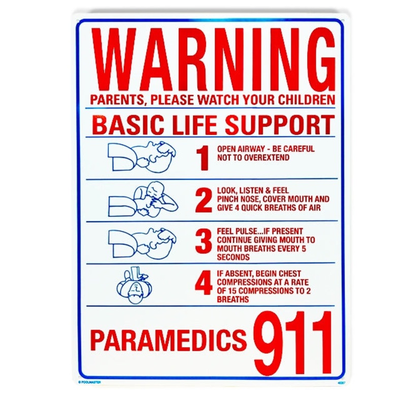 18"x24" Basic Life Support Warning Sign