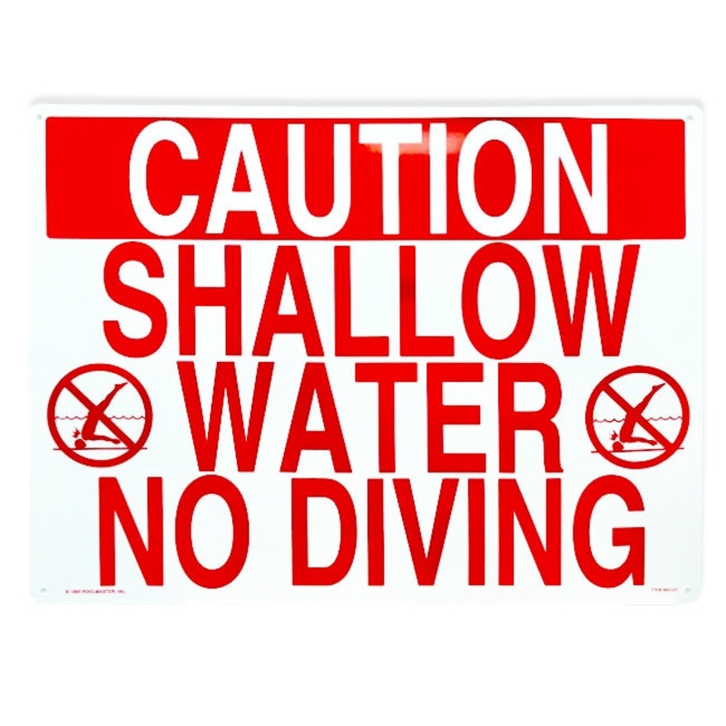 24"x18" Shallow Water No Diving Sign