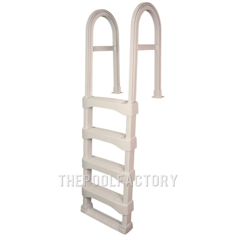 Vinyl Works SLD Snap Lock Resin In Pool Deck Ladder - Taupe