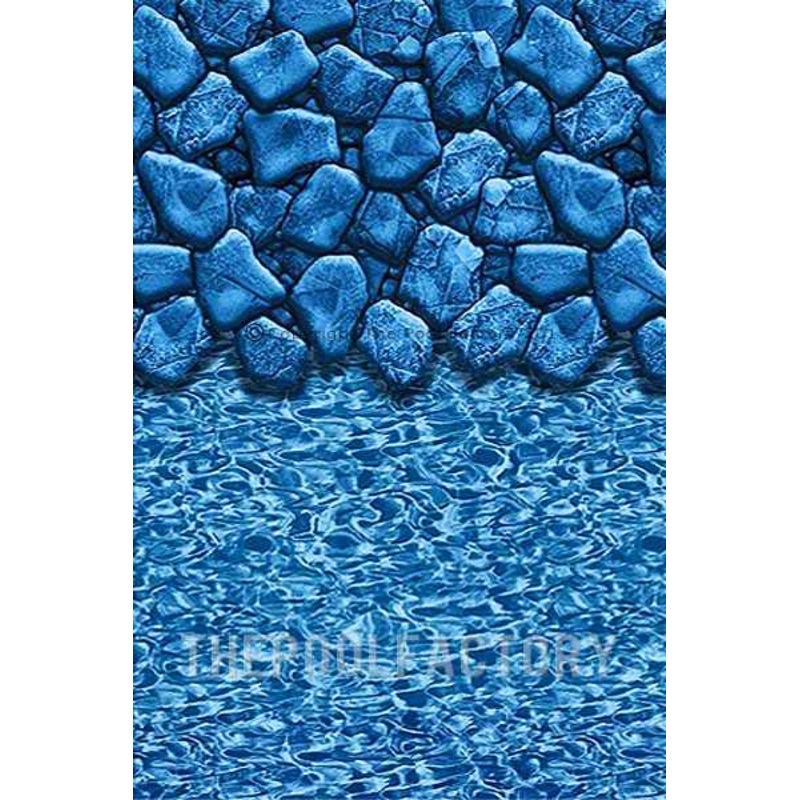 10'x16' Oval Overlap Boulder Swirl Liner - 25 Gauge