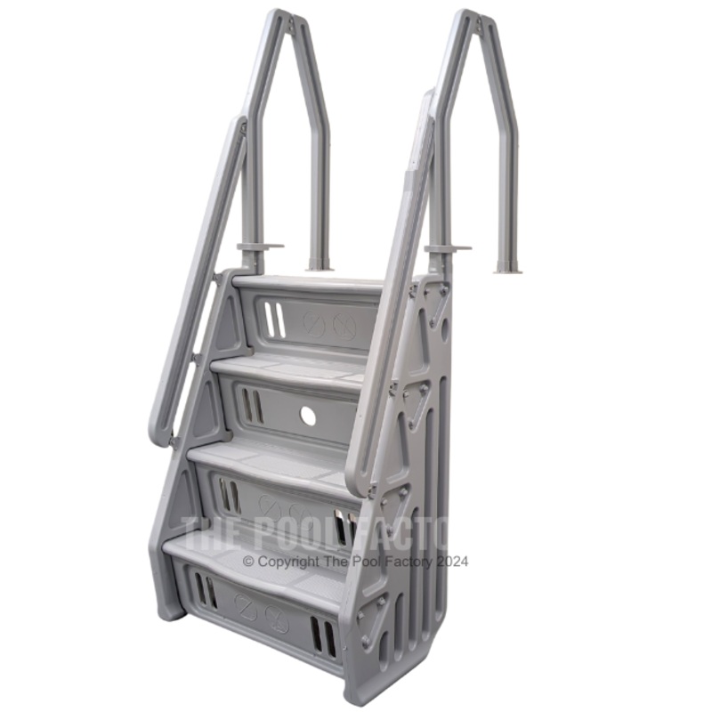 Vinyl Works Above Ground Pool Steps - Grey