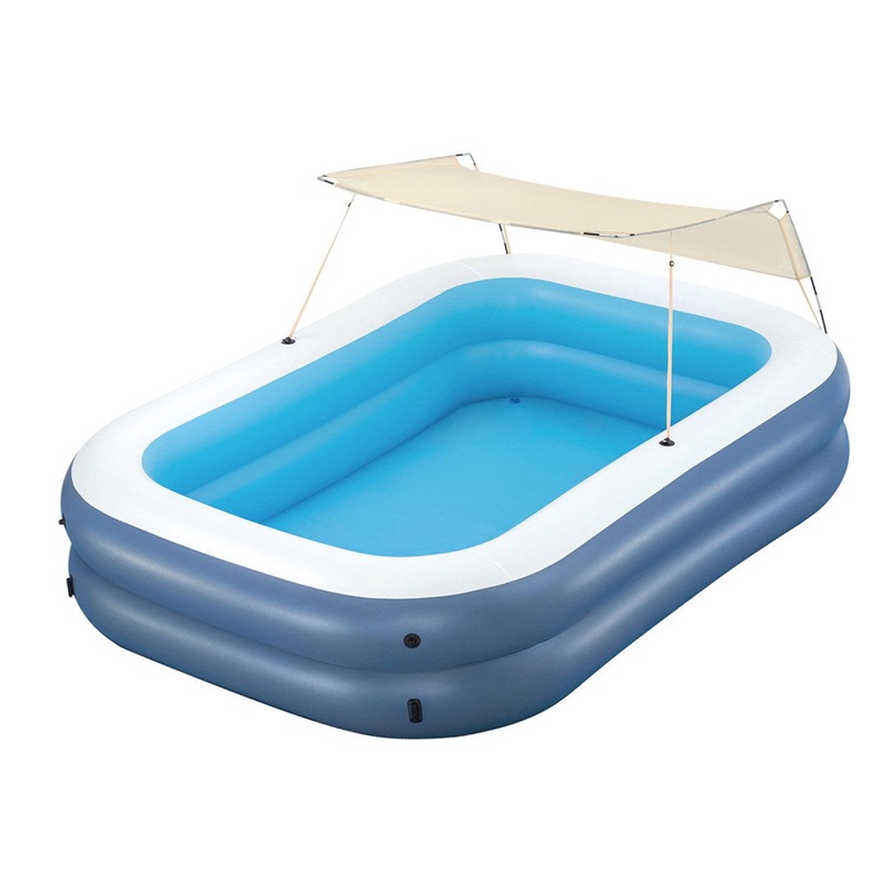 Bestway Kids Inflatable Splash Pool with Sunshade - 254x178cm