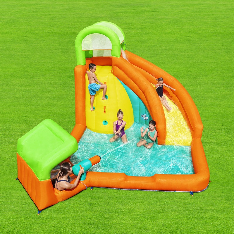 H2OGO! Castle w Canopy Water Park 4.26 X 3.69M