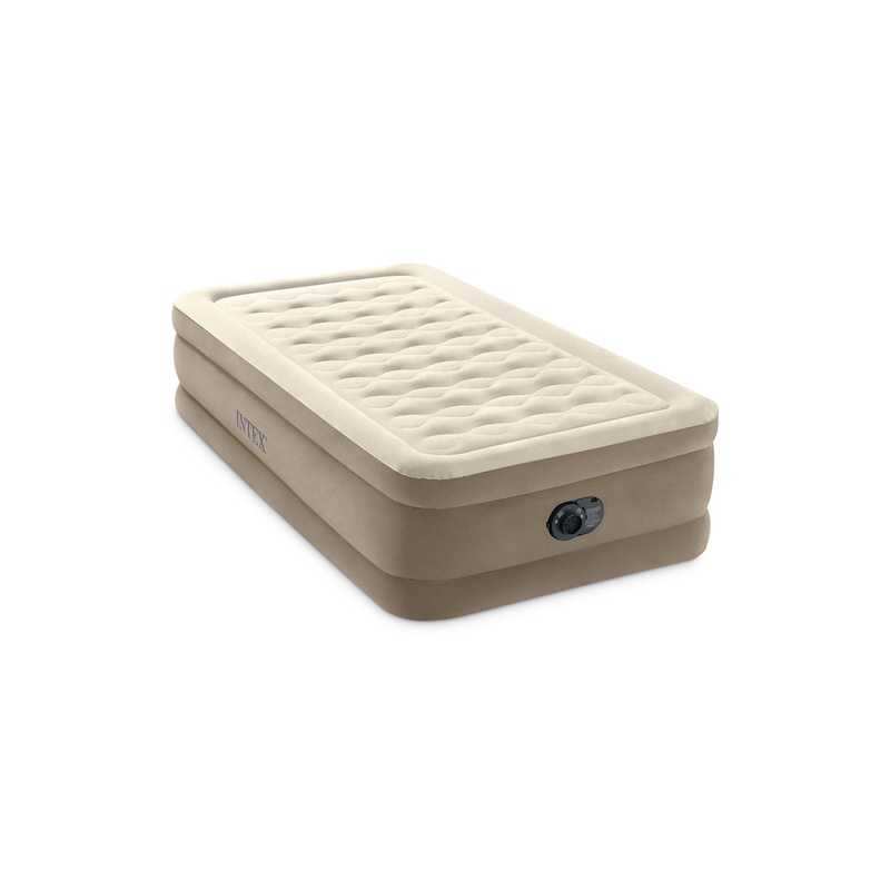 Dura-Beam Deluxe Ultra Plush Air Mattress 18" Twin w/ Built-In Electric Pump