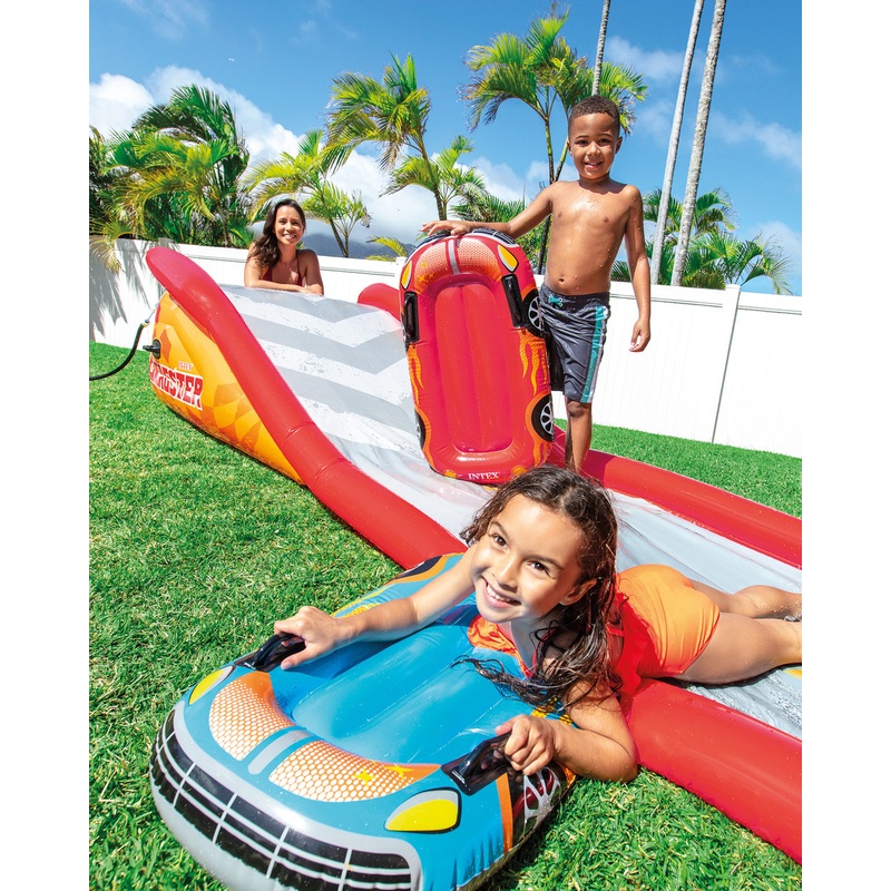 Racing Fun Inflatable Water Slide