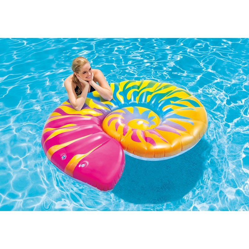 Rainbow Seashell Inflatable Pool Float