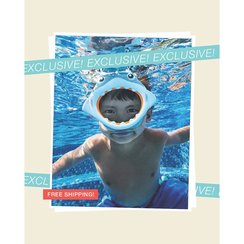 Shark Kids Swim Mask w/ Snorkel