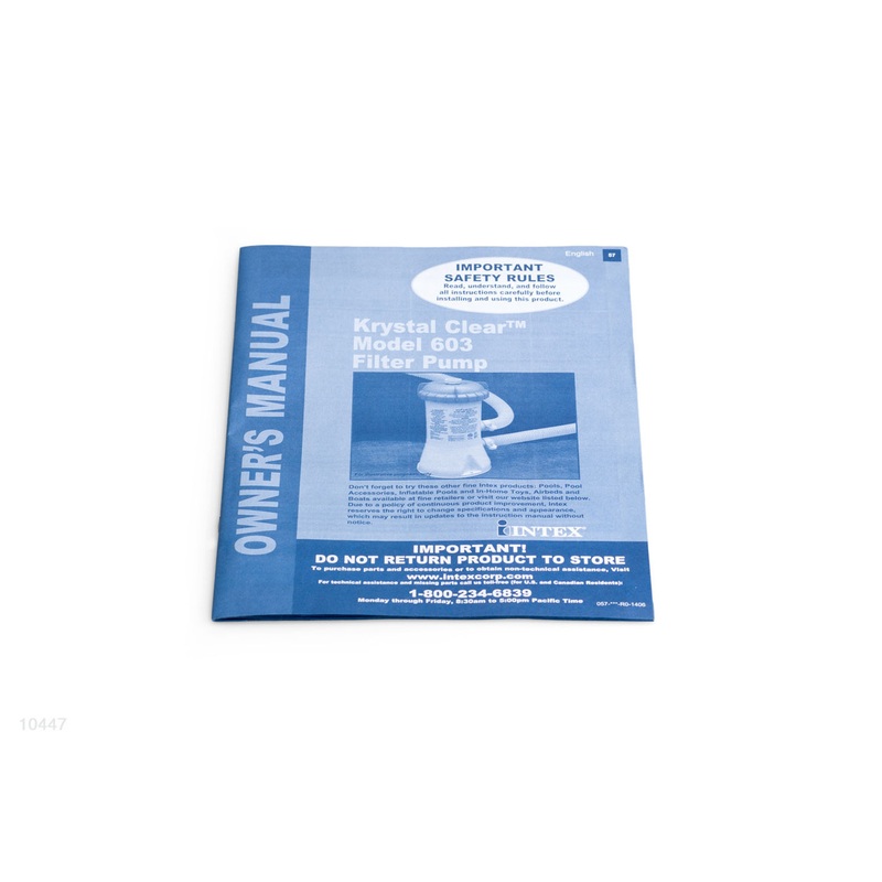 10447, #57 Manual For 28603 (Discontinued)