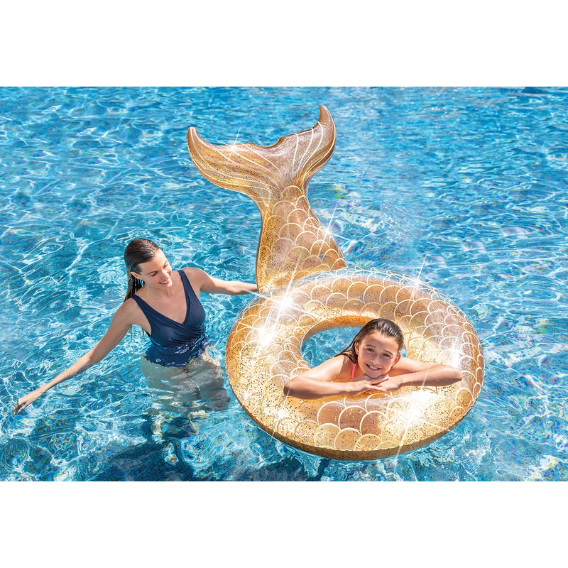Glitter Mermaid Inflatable Pool Swim Tube