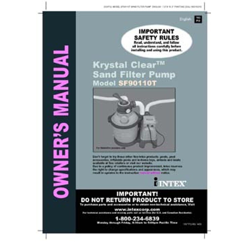 11760, #193po Manual For 28643 (Discontinued)