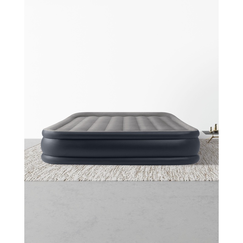 Dura-Beam Plus Deluxe Pillow Rest Air Mattress 16.5" Queen w/ Built-In Electric Pump