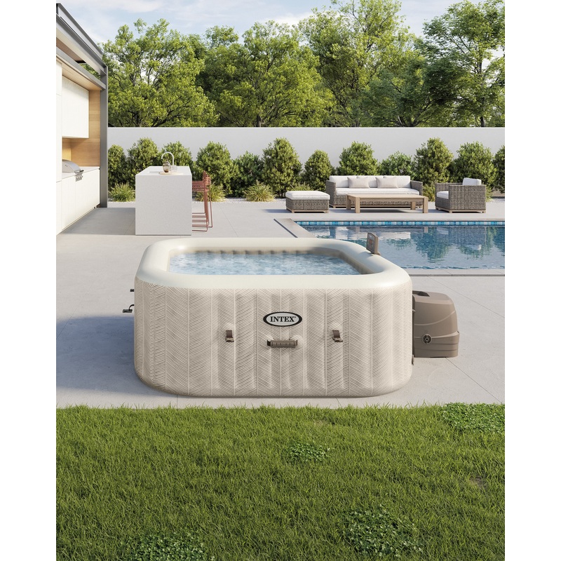 PureSpa Chevron Deluxe Inflatable Hot Tub Set - 4 Person