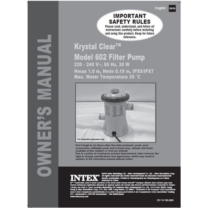 11985, #257po Manual For 28601 (Discontinued)