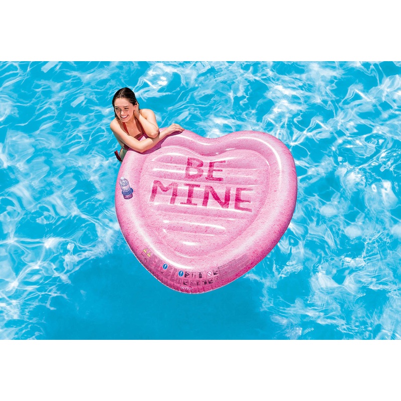 Candy Heart Inflatable Pool Island Float