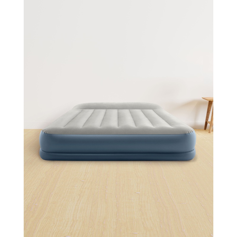 Dura-Beam Standard Pillow Rest Air Mattress 12" Queen w/ Built-In Electric Pump