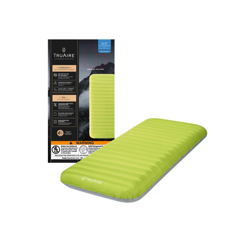 TruAire Dura-Beam Camping Mat w/ USB Pump - Twin