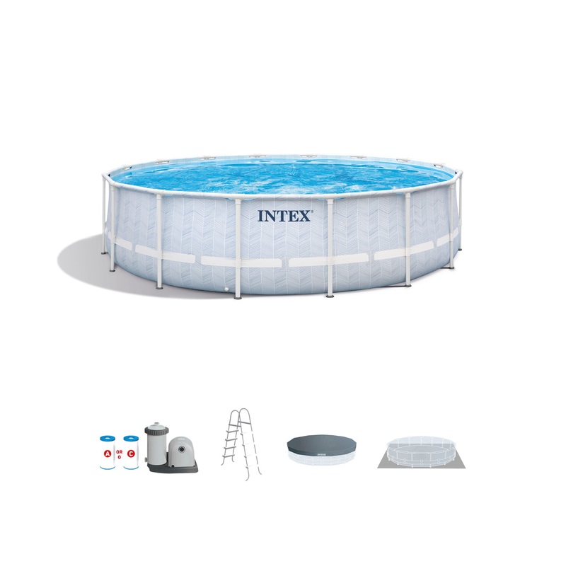 Chevron Prism Frame Above Ground Pool Set - 16' x 48"