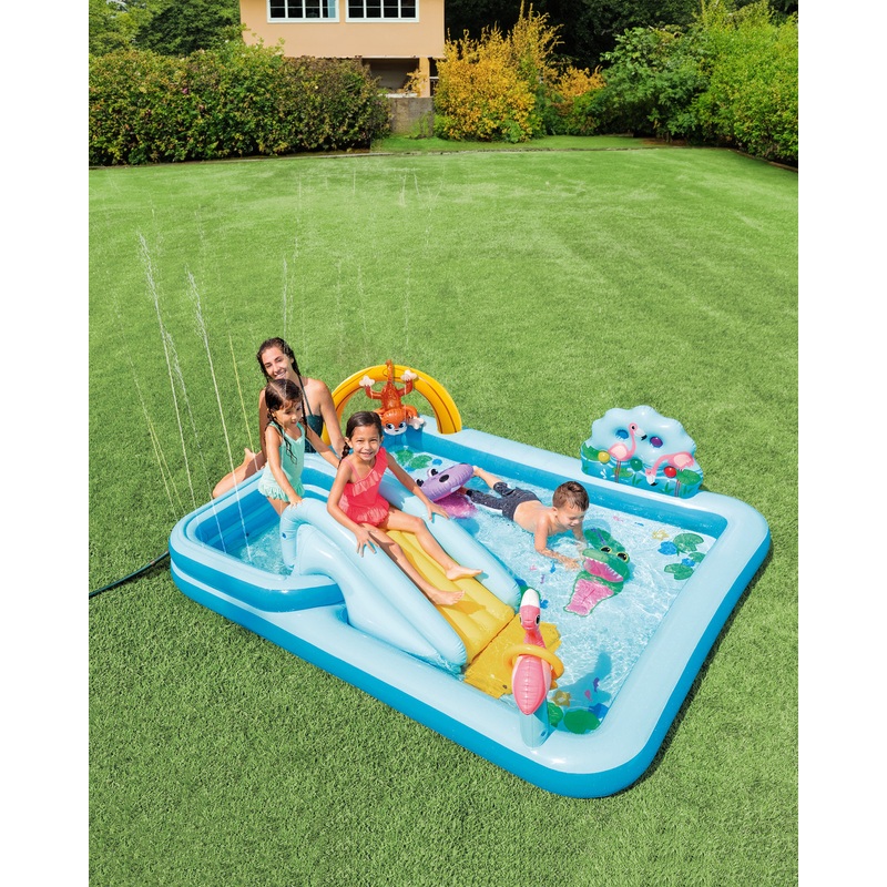 Jungle Adventure Inflatable Play Center w/ Slide