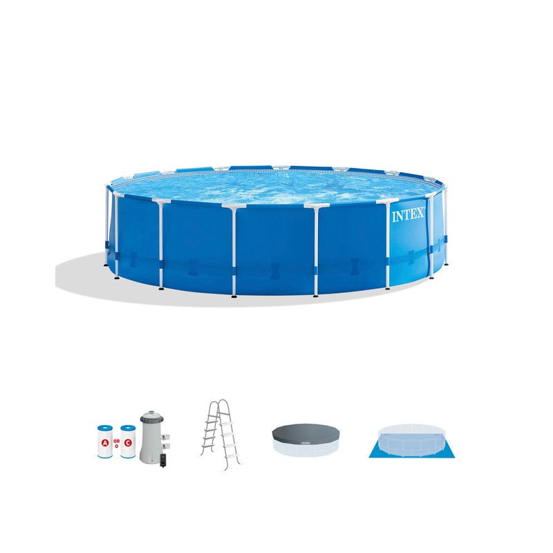 Metal Frame 15' x 48" Above Ground Pool w/ Filter Pump