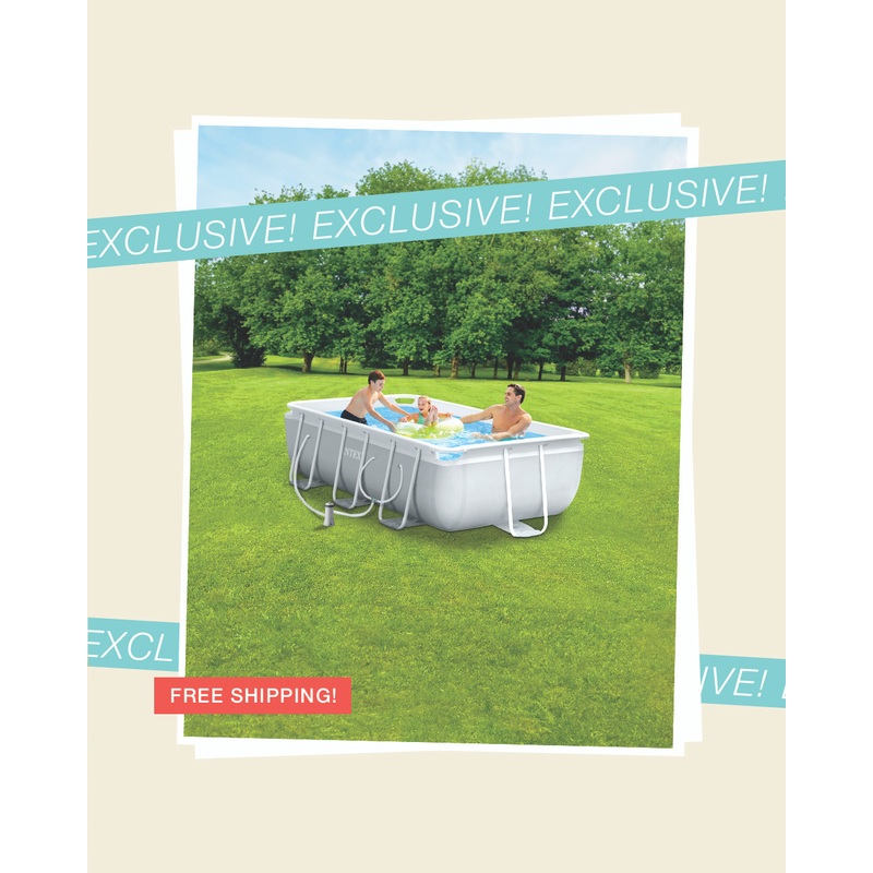 Prism Frame 9.8' x 5.7' x 2.6' Above Ground Premium Pool Set