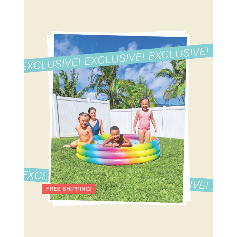 Rainbow Ombre Inflatable Kiddie Pool