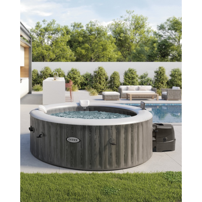 6-Person Greywood Deluxe Round Bubble Spa Set