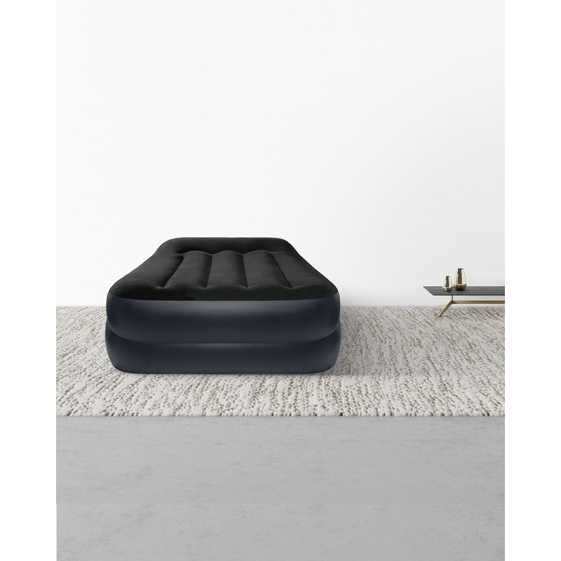 Dura-Beam Plus Pillow Rest Air Mattress 16.5" Twin w/ Built-In Electric Pump