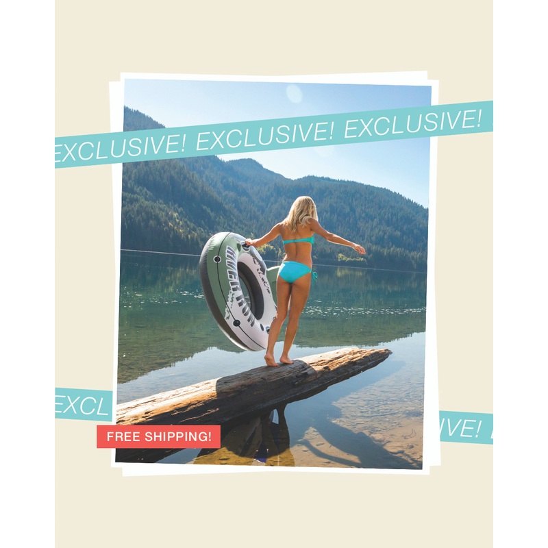 River Run 1 Inflatable Floating Lake Tube - Green