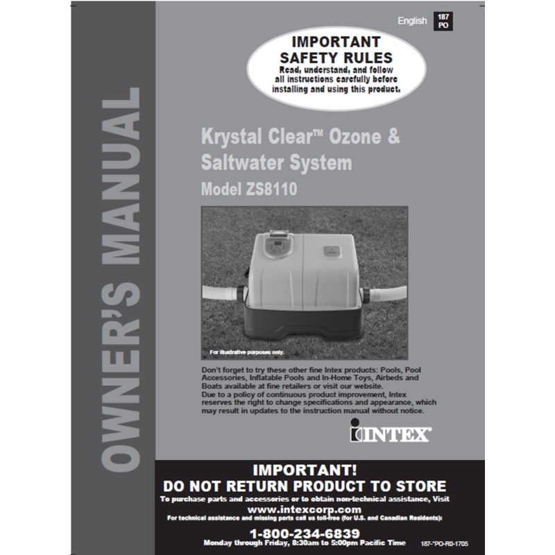 11715, #187po Manual For 28665 (Discontinued)