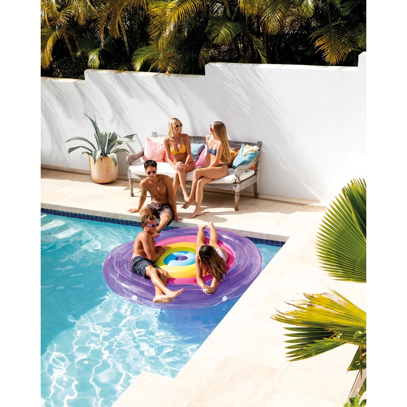 Rainbow Fiesta Pool Island Float