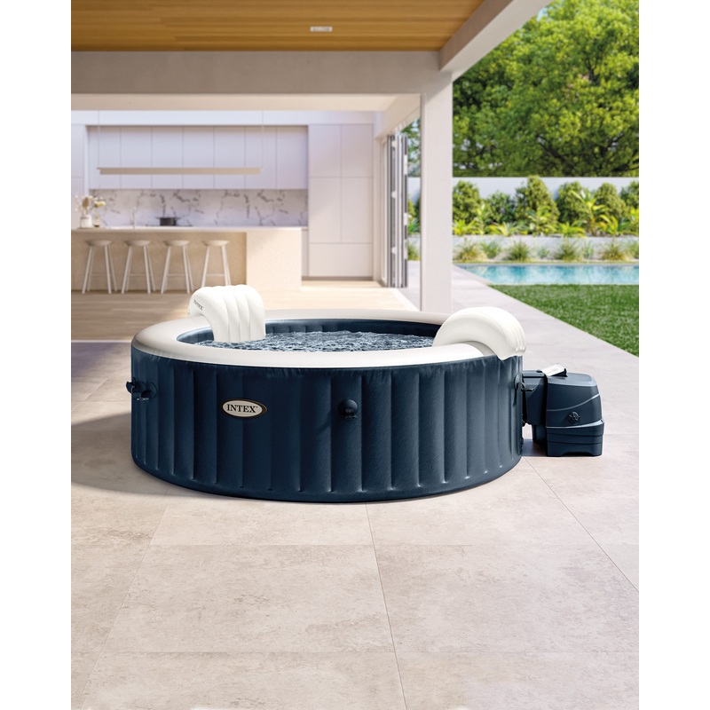 PureSpa Plus Bubble Inflatable Hot Tub Set - 6 Person