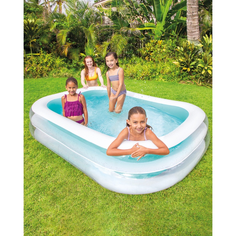 Swim Center Inflatable Family Pool - Transparent/Blue