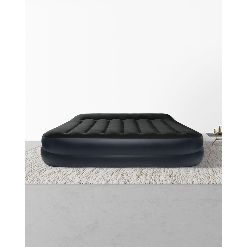 Dura-Beam Plus Pillow Rest Air Mattress 16.5" Queen w/ Built-In Electric Pump