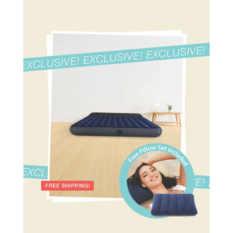Dura-Beam Standard Downy Air Mattress King Bundle with 2 Free Pillows