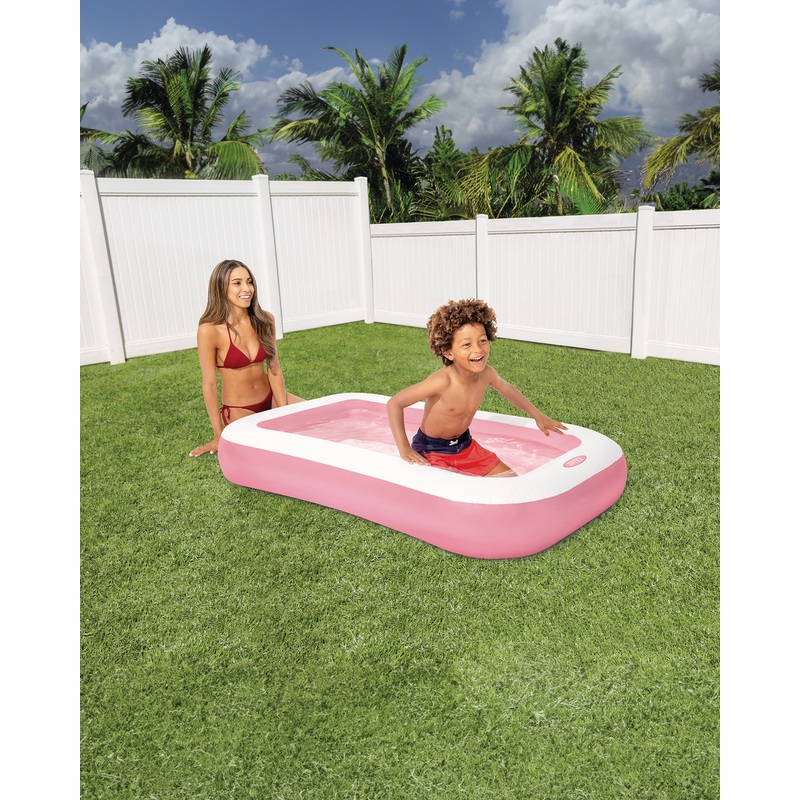 Pink Rectangular Inflatable Kiddie Pool
