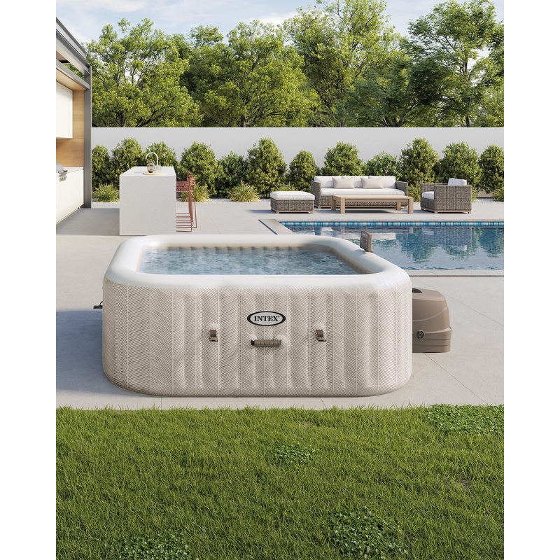 PureSpa Chevron Deluxe Inflatable Hot Tub Set - 6 Person