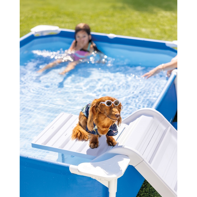 Rectangular Frame Pet Pool Set with Filter