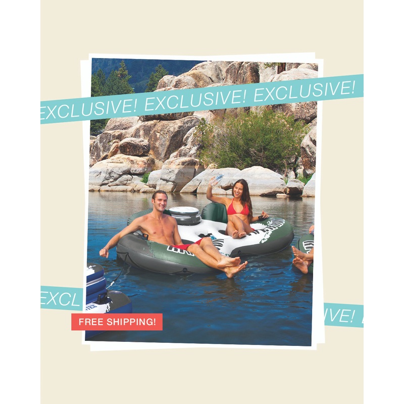 River Run 2 Inflatable Floating Lake Tube - Green