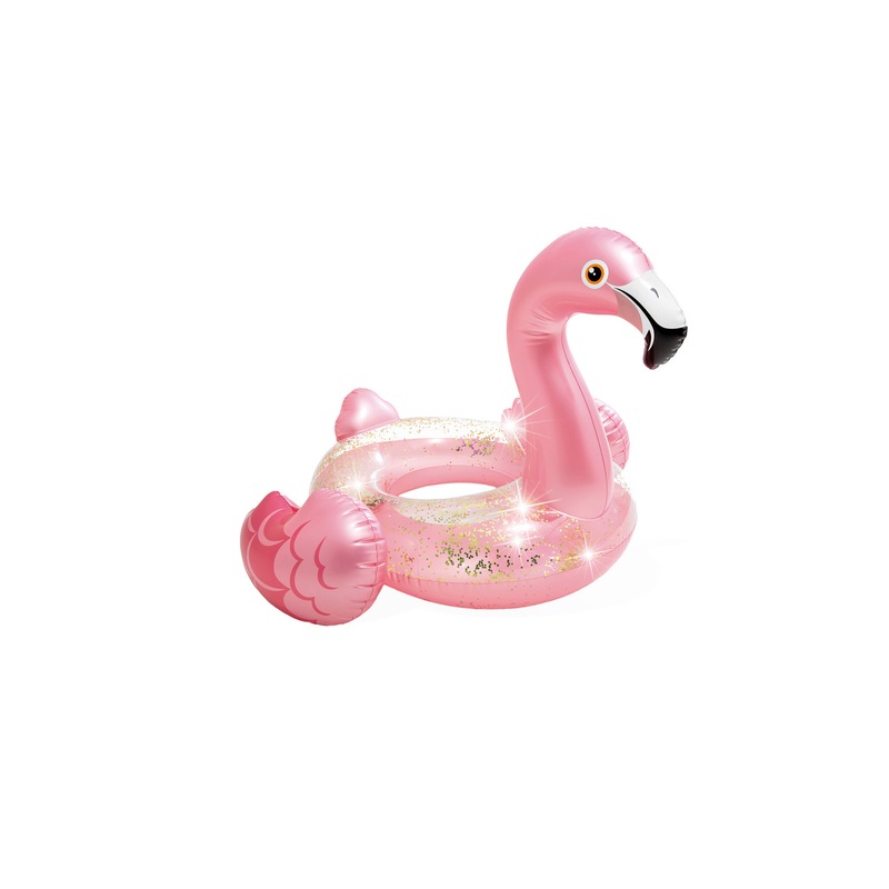 Sparkling Glitter Flamingo Inflatable Pool Swim Tube